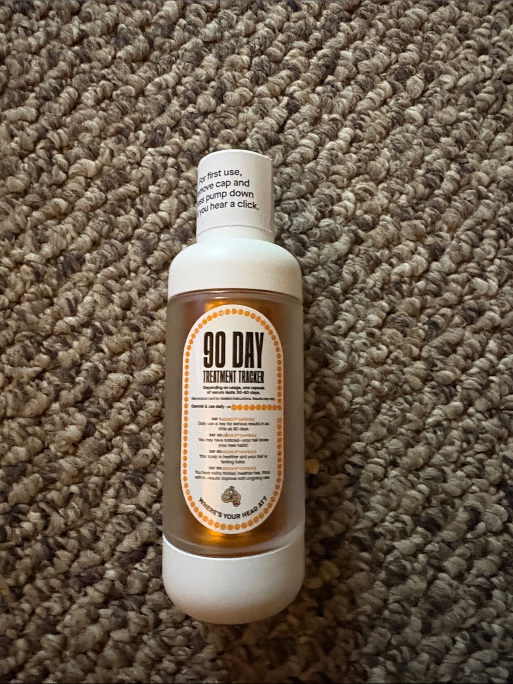 90 Day Treatment Tracker Bottle - Orange - Kids Hair Care